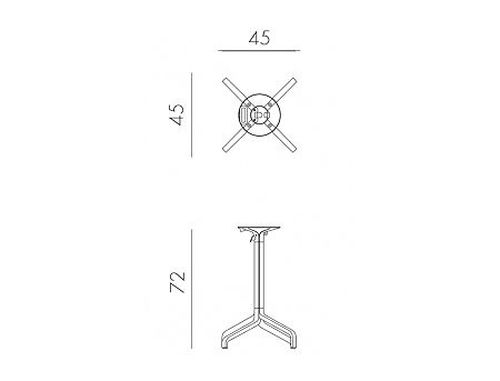 cumpără Picior masa din aluminiu NARDI BASE FRASCA MINI (4 culori) în Chișinău 