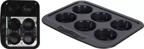 cumpără Formă de copt Cucina 49601 6 cupcakes "Wave" 28X23X3cm, antiaderenta în Chișinău 