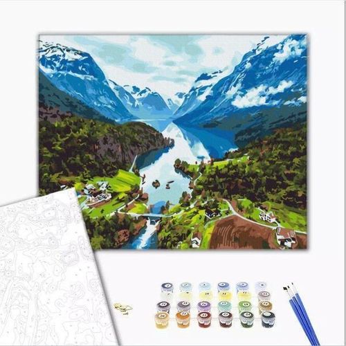 купить Картина по номерам BrushMe BS28730FC 40х50cm (fără cutie) Alpi в Кишинёве 