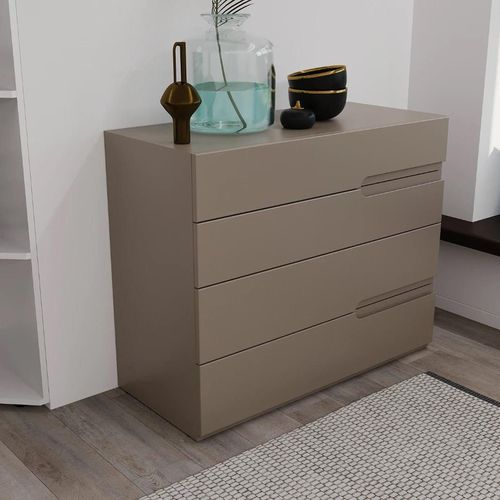 купить Комод Bayro Modena 1000x810x450 МДФ 18мм Ручка Sorrento серый камень в Кишинёве 