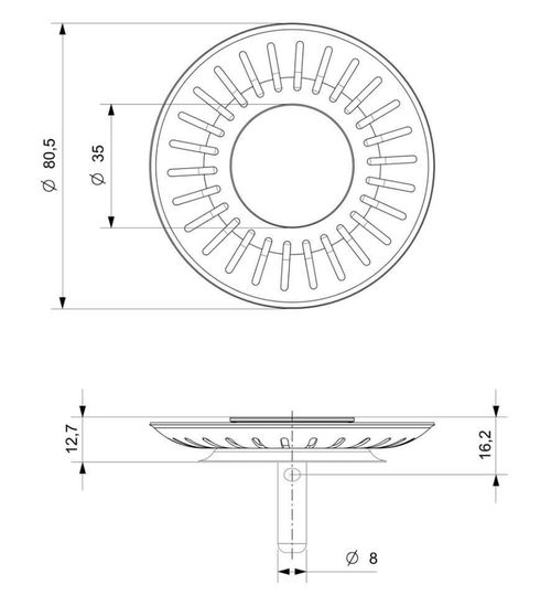 cumpără Accesoriu pentru chiuvete de bucătărie Reginox R39281 Strainer R1182 Gold II în Chișinău 