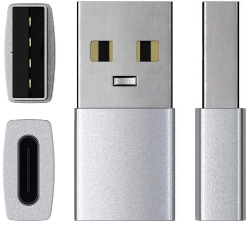 купить Переходник для IT Satechi Type-A to TypeC Adapter Silver в Кишинёве 