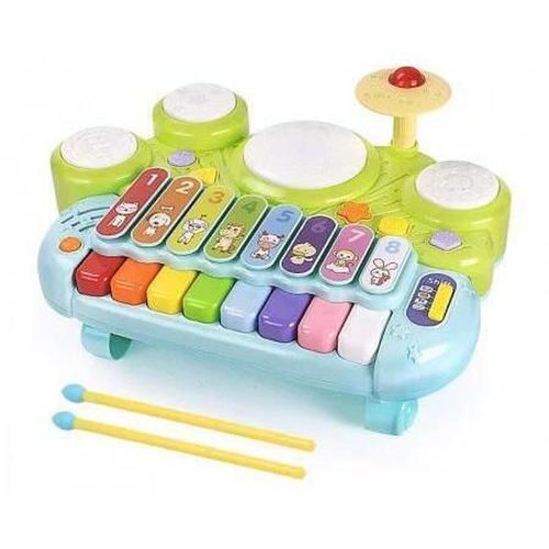 купить Музыкальная игрушка Baby Mix 46281 Electronic Piano With Cymbals And Drum в Кишинёве 