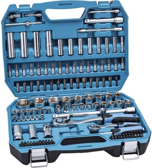 купить Набор ручных инструментов Hoegert Set de capete tubulare si accesorii 1/2,1/4 144 buc HT1R440 в Кишинёве 