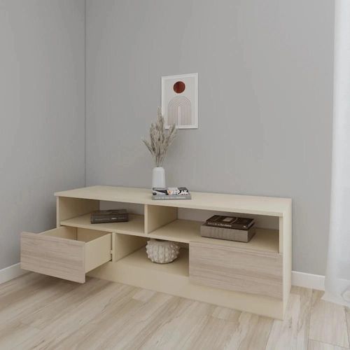 cumpără Comodă TV Smartex (16344) Т6 140cm TV Ivory+Stejar Deschis în Chișinău 