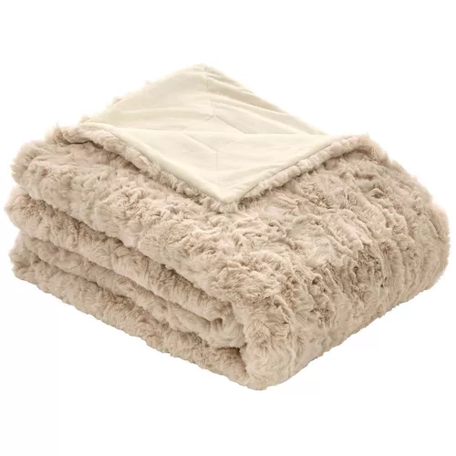 cumpără Textile de casă Bugatti fashion 3953/300 Fur Decke Beige în Chișinău 