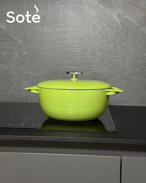 cumpără Cratiță M-Cooker ST-174 Cratiță din fontă emailată, Verde, 24cm în Chișinău 