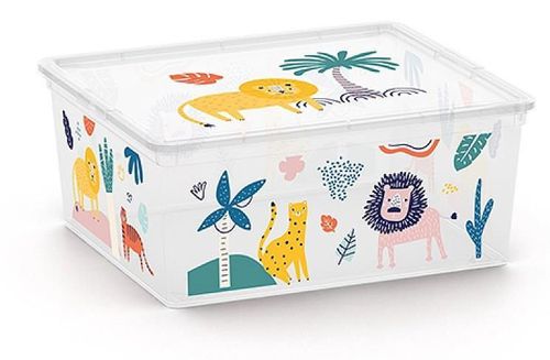 cumpără Cutie depozitare KIS 54524 Cutie cu capac C-box M Wild Animals 18l, 40x34xH17cm în Chișinău 