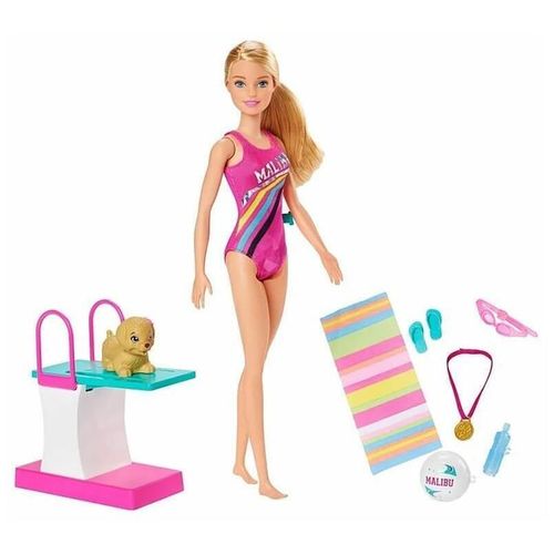 купить Кукла Barbie GHK23 Set Antrenamente in bazin в Кишинёве 