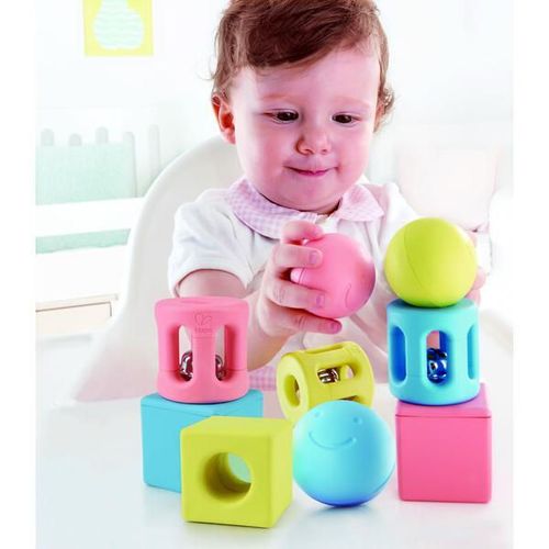 cumpără Zornăitoare Hape E0456 Set Zornaitoare Forme geometrice în Chișinău 
