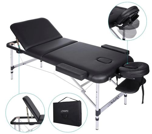 cumpără Masă de masaj Naipo MGBC-301H Black 3 fold ,Aluminum Feet în Chișinău 