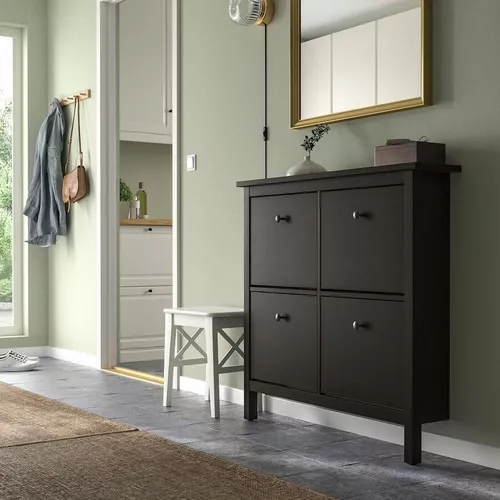 cumpără Raft pentru încălțăminte Ikea Hemnes 4 отделения 107x101 Black/Brown în Chișinău 