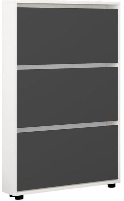 купить Полка для обуви Mobildor-Lux Leo Slim 50x16x125H cm White/Anthracite в Кишинёве 