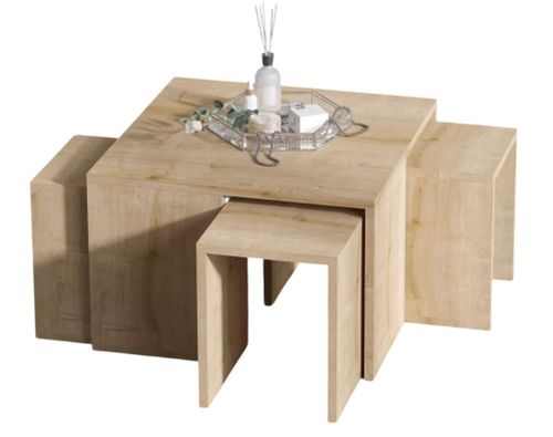 купить Журнальный столик Trendy Ortanca, Stejar Safir 60x60x37cm, set в Кишинёве 