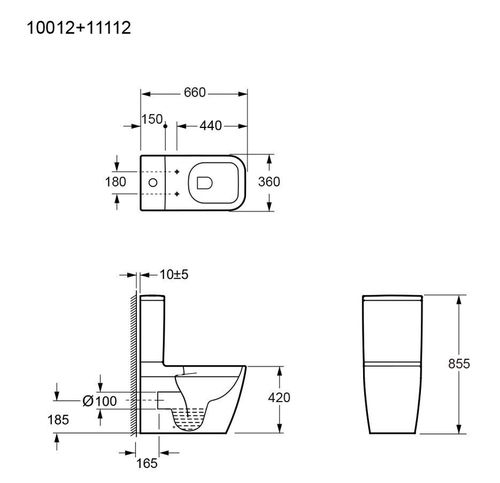cumpără Vas WC Nomo 10012VF set vas WC (1112) în Chișinău 