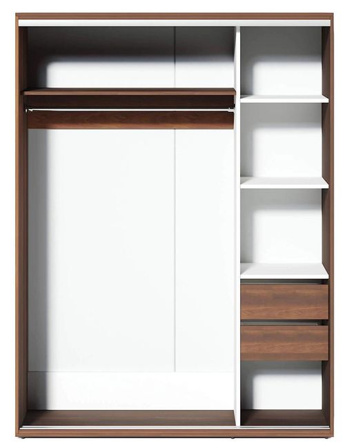 купить Шкаф Fabrik Home Шкаф-купе 2 зеркала 1600 Орех темный в Кишинёве 