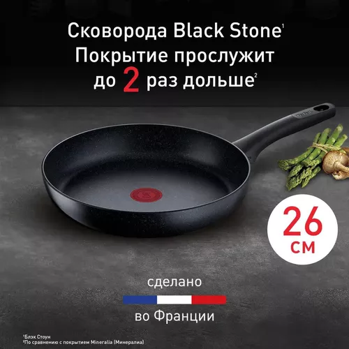 купить Сковорода Tefal G2810572 Black Stone 26cm в Кишинёве 