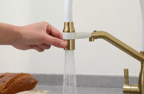 cumpără Bateria bucătărie Frap F 4397-3 (chiuveta plus flexibil) Alama GOLD în Chișinău 