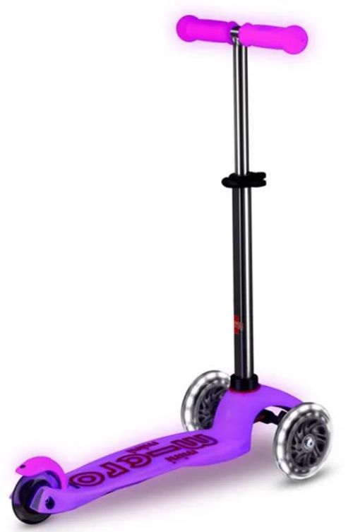 купить Самокат Micro MMD217 Mini Deluxe Glow LED Frosty Pink в Кишинёве 