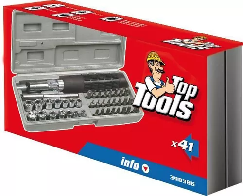 cumpără Șurubelniță Top Tools 39D386 cu fisură capete + biţi (40buc) în Chișinău 