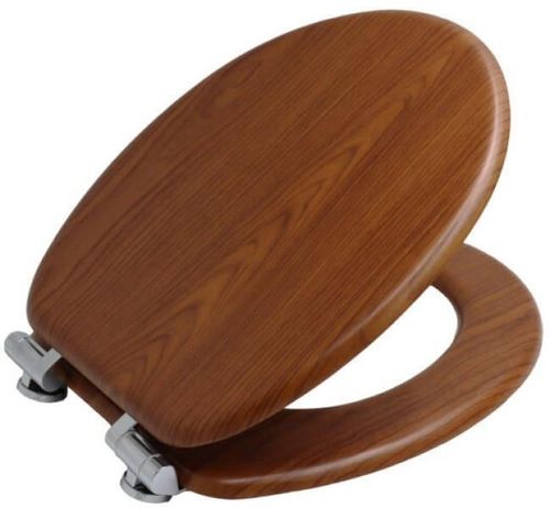 cumpără Capac WC Bisk 08221 cu microlift MDF, stejar în Chișinău 