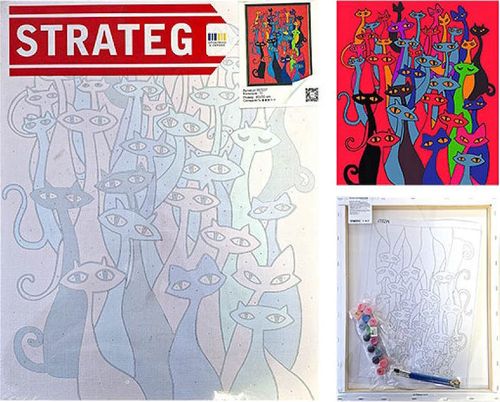 cumpără Tablou pe numere Strateg 57242 Pisica din basm 40x50cm în Chișinău 