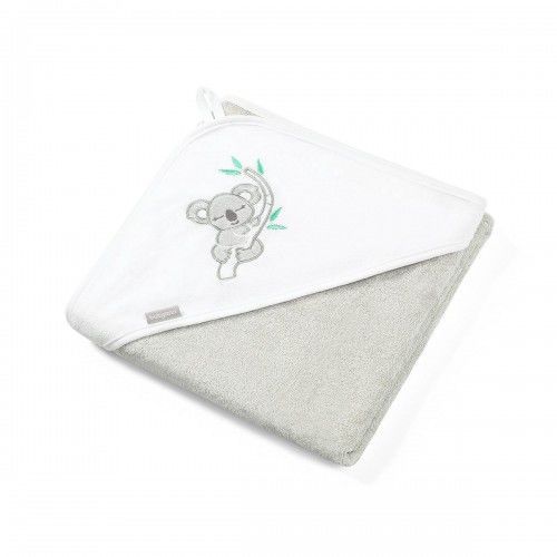 Prosop cu gluga Babyono Koala cu fibre de bambus 85x85 cm 