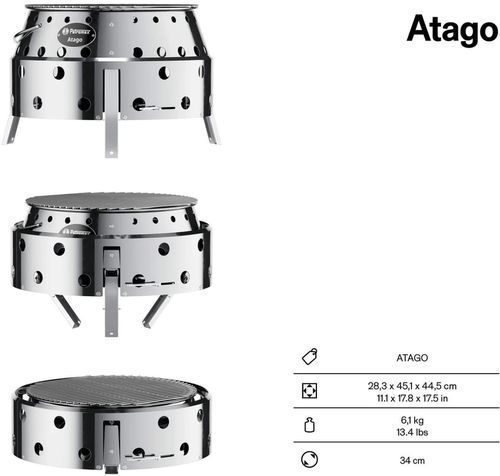 купить Мангал Petromax PMX-ATAGO Atago Inox (pe carbuni) в Кишинёве 