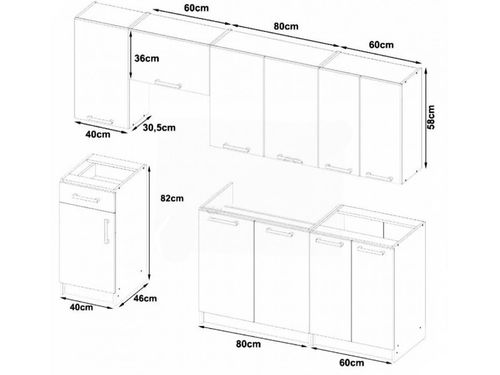 cumpără Mobilă pentru bucatarie Akord Oliwia 1.8m (White) în Chișinău 