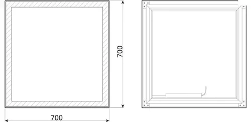 cumpără Oglindă baie Dubiel Vitrum LOGAN Black 70x70 LED în Chișinău 