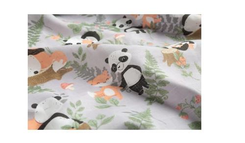 купить Детское постельное белье Sensillo 099241 Покрывало муслин Panda и Лис 120x120см 0001 в Кишинёве 