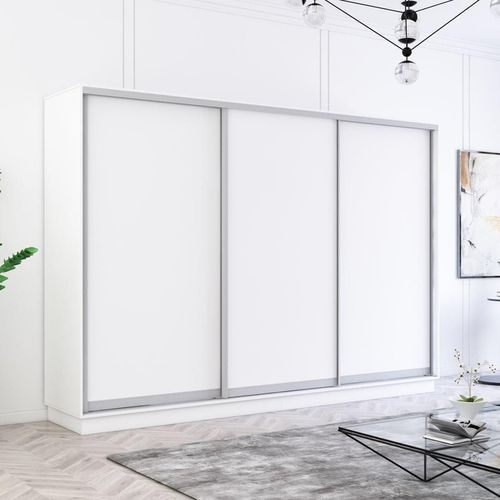 купить Шкаф Mobildor-Lux Fox uși glisante din PAL (330x60x200H cm) Alb в Кишинёве 