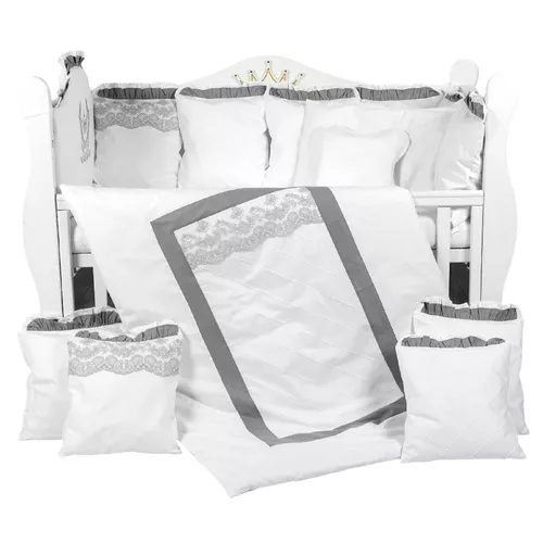 купить Детское постельное белье PernaMea Set lenjerie 8 piese Royal Gri (PM.101611/1) в Кишинёве 