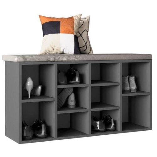 cumpără Raft pentru încălțăminte Mobildor-Lux Aspect (105x30x48H cm) Anthracite în Chișinău 