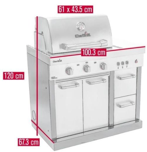 купить Мангал Char-Broil 463246018 Ultimate 3 Burner, TRU-Infrared, Modular Kitchen (pe gaz) в Кишинёве 