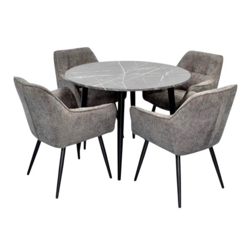 купить Комплект стол и стулья Evelin di Costacurta стол DT-402-6B + 4 стула YTC-090B Dark grey в Кишинёве 