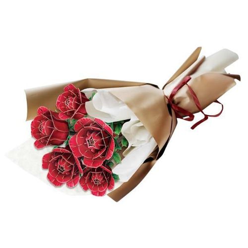 купить Конструктор Cubic Fun P865h 3D puzzle Buchet de flori – Trandafiri roșii, 312 elem. в Кишинёве 