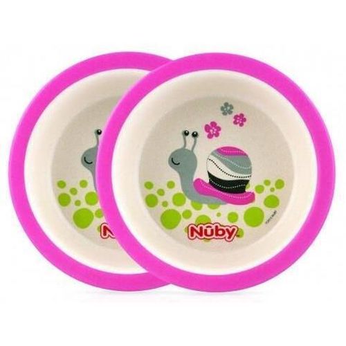 купить Посуда для кормления Nuby ID5501 Миски 2шт Bamboo в Кишинёве 