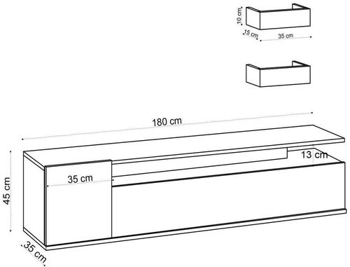 cumpără Comodă TV Trendy Alika 180x45x35cm în Chișinău 