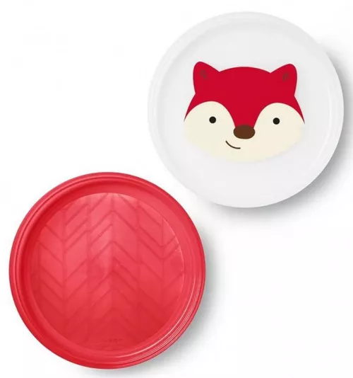 купить Посуда для кормления Skip Hop 252244 Set 2 farfurii anti-alunecare Zoo Vulpe в Кишинёве 
