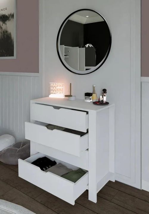 купить Комод Trendy Duru 1600-31-White, 90x85x42cm (GTR007926) в Кишинёве 