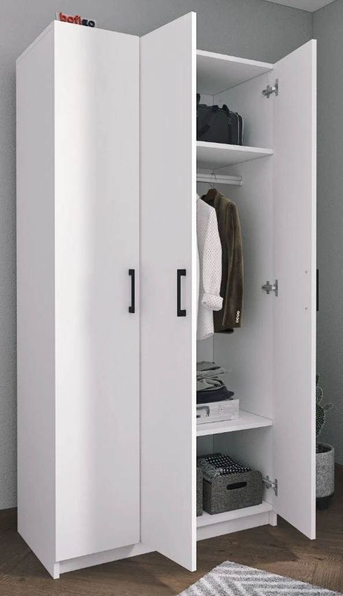 купить Шкаф Nex Home Распашной, 3 двери 180x47x120 см, Белый (26-02-01) в Кишинёве 