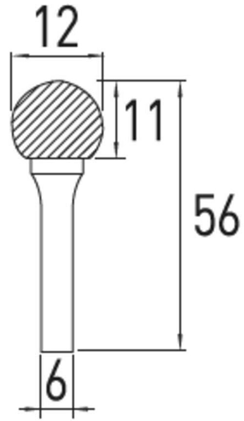 cumpără Set de tubulare, bite, duze Hoegert HT6D590 Фреза круглая D, 12х11 în Chișinău 