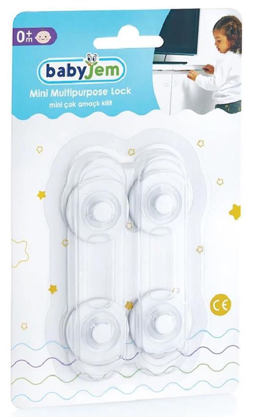 cumpără Siguranța copilului BabyJem 059 Set 2 mini sigurante universale pentru usi si dulapuri în Chișinău 
