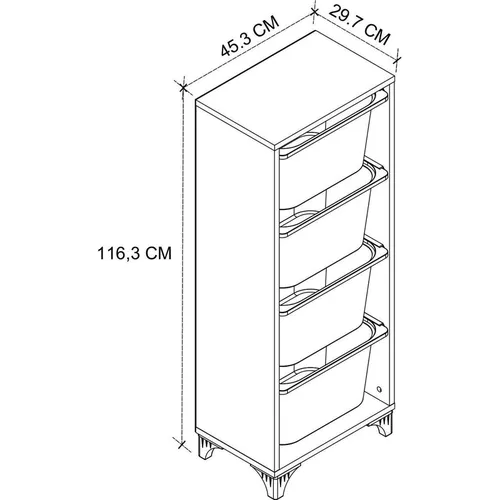 cumpără Etajeră Bofigo Стеллаж для хранения игрушек 12-04-02 Pine/White în Chișinău 