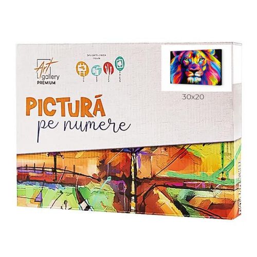 cumpără Tablou pe numere Art Gallery CX3602 20x30cm Leu curcubeu în Chișinău 