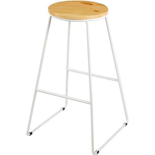 купить Барный стул Jumi FCM-598478 Scaun de bar din lemn, Oak Artisan/Alb в Кишинёве 