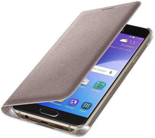 купить Чехол для смартфона Samsung EF-WA310, Galaxy A3 2016, Flip Wallet, Gold в Кишинёве 