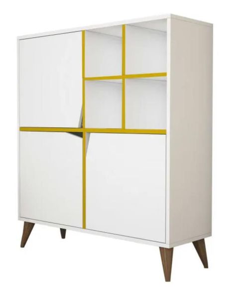 купить Комод Trendy Puls-alb, galben 100x115x30cm, multifunctionala (GTR006627) в Кишинёве 