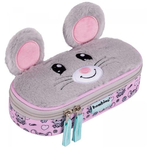 купить Школьный пенал Promstore 56737 Пенал Bambino Mouse 23x9,5x6 см, текстиль в Кишинёве 